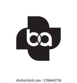 Icono del logotipo BA de la letra plantilla de diseño de vector y plano