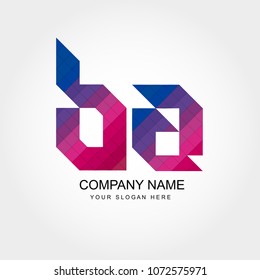 Letter BA Logo Template