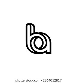 letter BA logo vector image