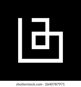 Letter BA minimalist line monogram logo