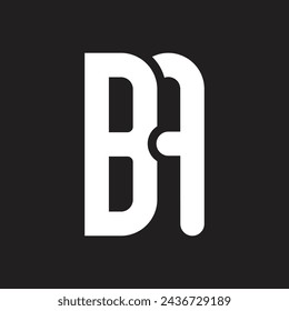 
letter ba vector design template.