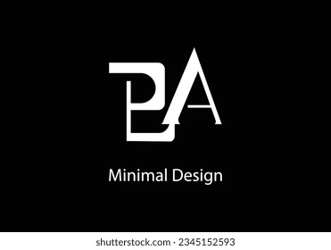 Letter BA vector logo design, symbol icon, Monogram Logo Design, 