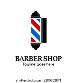 i letter with baber shop symbol logo template illustration. suitable for baber shop 