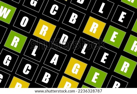 Letter background vecter , word game typing background wordle pattle seamless letter black wallpaper illustrater