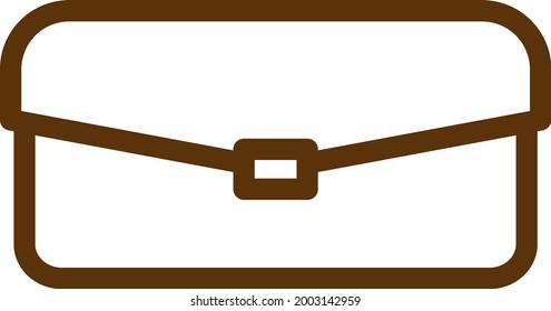 Letter bag, illustration, vector on a white background.