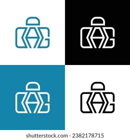 Letter BAG Logo Design Template