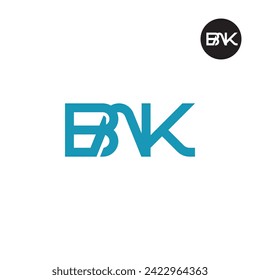 Letter BAK Monogram Logo Design