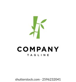 Letter I Bamboo Logo Icon Vector