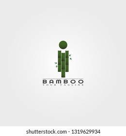 i letter, Bamboo logo template, creative vector design for business corporate,nature, elements, illustration.