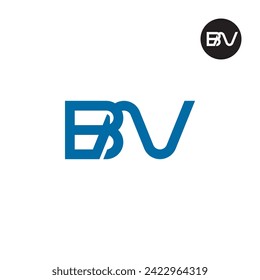 Diseño de logotipo de monograma de carta BAV