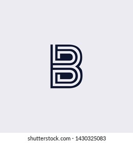 Letter BB B Clean and Minimal Initial Based Logo Design