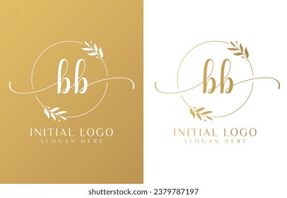 Letter BB Beauty Logo with Flourish Ornament