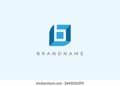 Letra BB em um modelo de vetor de design de logotipo de caixa. Letra BB em um design de ícone de retângulo.