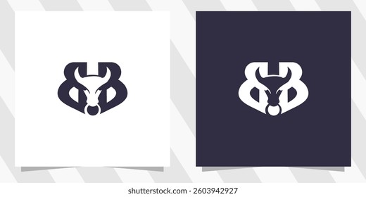 letter bb with bull logo design