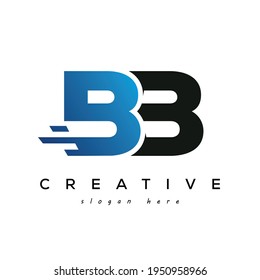 Letter BB Fast Speed and e commerce Logo Design Element