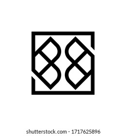 Letter BB logo design icon template