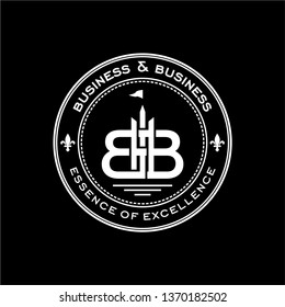 letter BB logo design template . luxury logo . luxurious logo design . castle logo template . kingdom icon