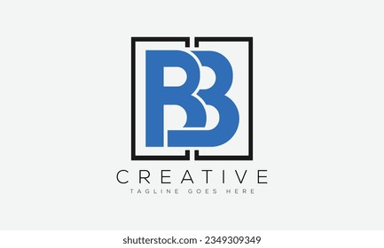 Ilustración vectorial de la plantilla de diseño del logotipo BB de la letra.
