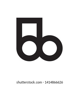 Letter bb logo design vector