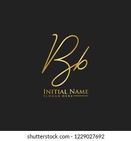 Letter Bb Logo. Initial Letter Design Vector Luxury Colors