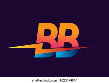 Letter BB logo with Lightning icon, letter combination Power Energy Logo design for Creative Power ideas, web, business and company.