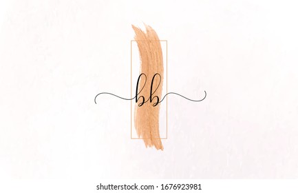 Letter BB Logo Manual Elegant Minimalist Signature Logotype
