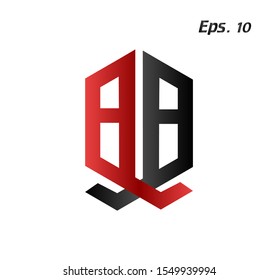 The letter "BB" logo is red, and black with an elegant white background and is trending