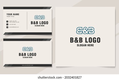 Letter BB logo template on monogram style