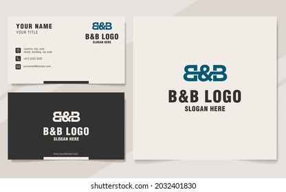 Letter BB logo template on monogram style