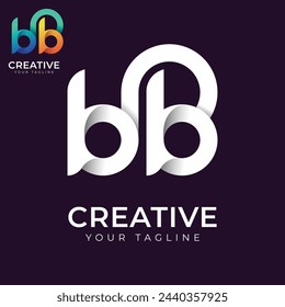 Letter bb logo, vector logo design template.