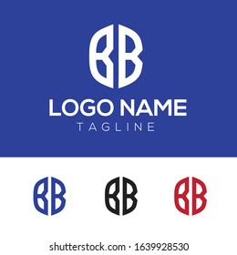 Letter BB monogram vintage style retro perfect For business company logotype