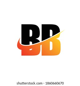 Letter BB simple logo design vector