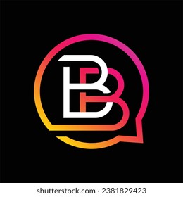 letter Bb talk logo template, letter Bb talk logo vector