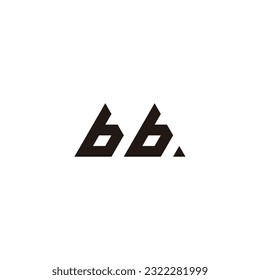 Letter bb triangle geometric symbol simple logo vector