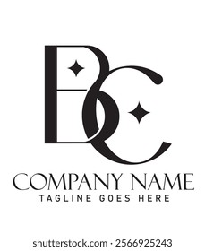 Letter BC or CB vector logo design for luxury, fashion, jewelry, boutique, and startup