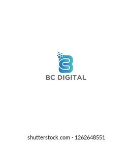 Letter BC Digital Logo Template