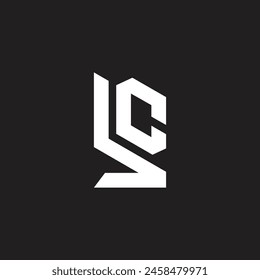 letter bc dimensional simple geometric logo vector