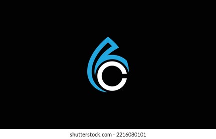 Letter BC icon logo. Creative initial BC logo design inspiration