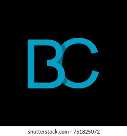 Letter BC logo design template.