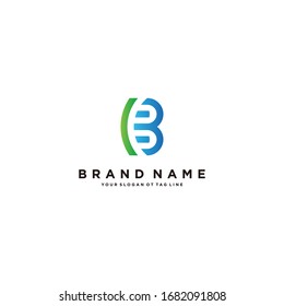 letter BC logo design vector template