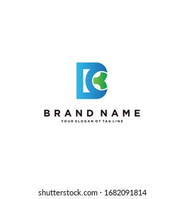 plantilla vectorial de diseño de logotipo BC de letra