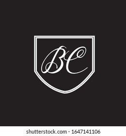 diseño de plantilla de logotipo BC de carta
