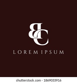 Letter BC luxury logo design vector