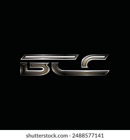 Letter BCC Metallic Modern Creative Business Technology Design Logo
