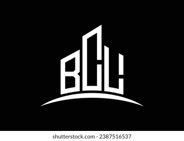 Letter BCL building vector monogram logo design template. Building Shape BCL logo.