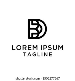 Letter BD, DB, Logo Design Template