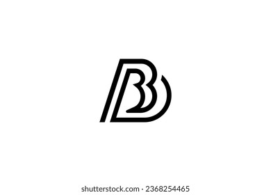 Vector de diseño de logotipos BD o DB de letras 