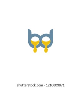Letter BD Honey Liquid Creative Abstract Business Logo