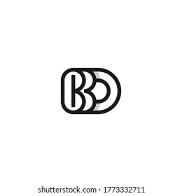 Letter BD Line Abstract Creative Modern Business Logo