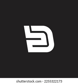 vector de logotipo de línea geométrica enlazado de letra bd 